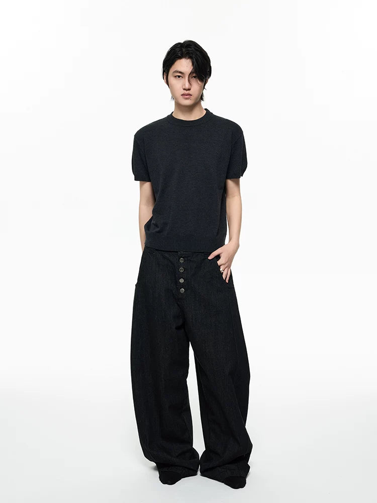 Borrowed Project Casual Knitting Washed Tee