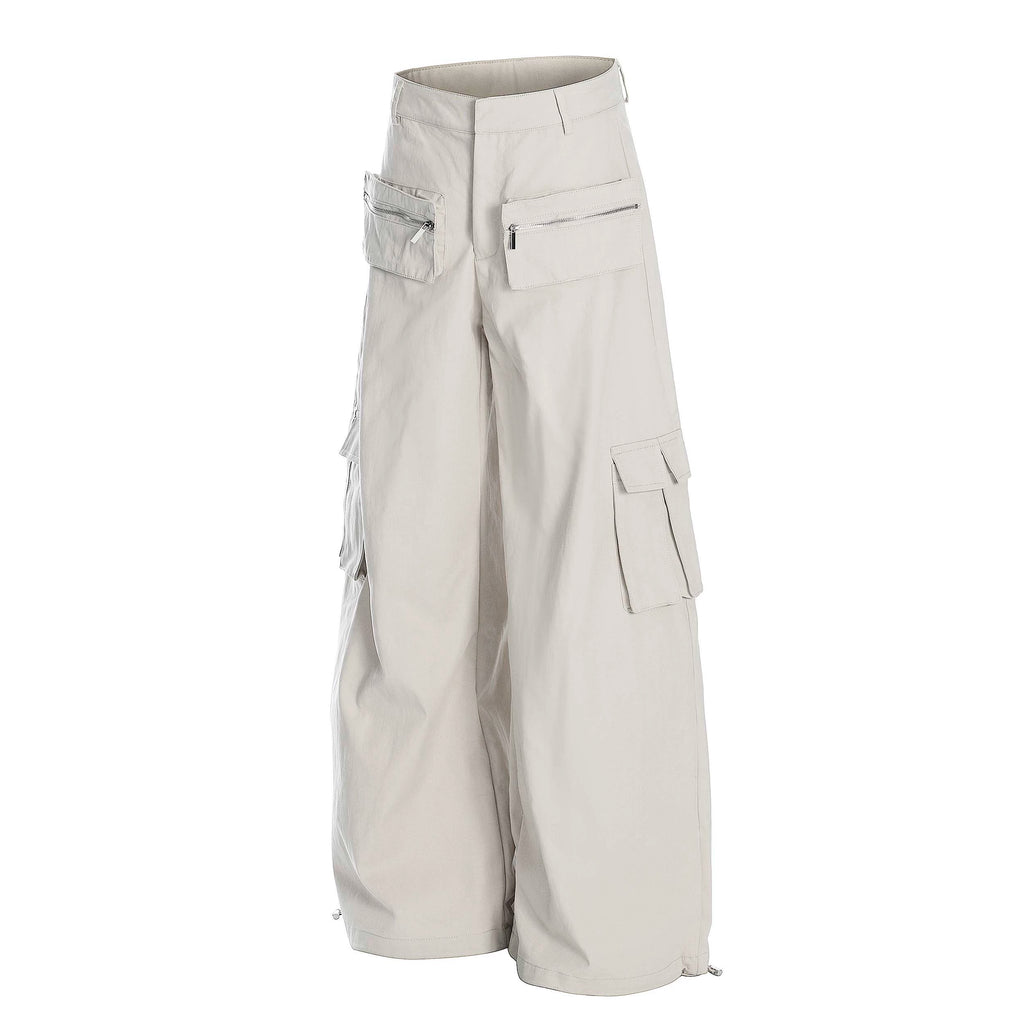 BLACKLISTS Multi-pocket Tooling Loose Wide Leg Floor Mopping Pants