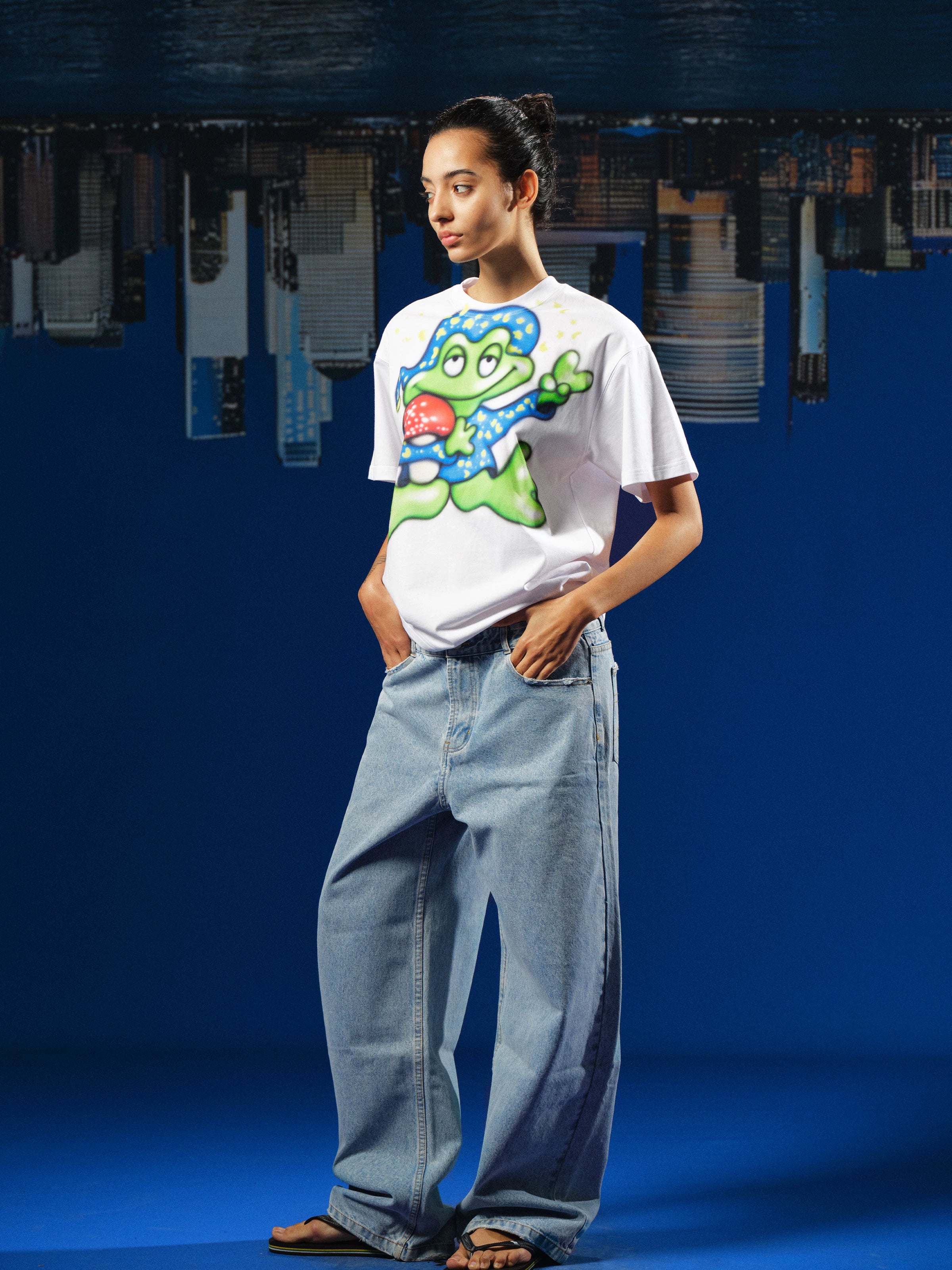 WebSurfGroup Frog Printing Fun Printing Casual Tee