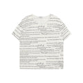 FUNKYFUN Full Print Poster Text Loose Casual Tee