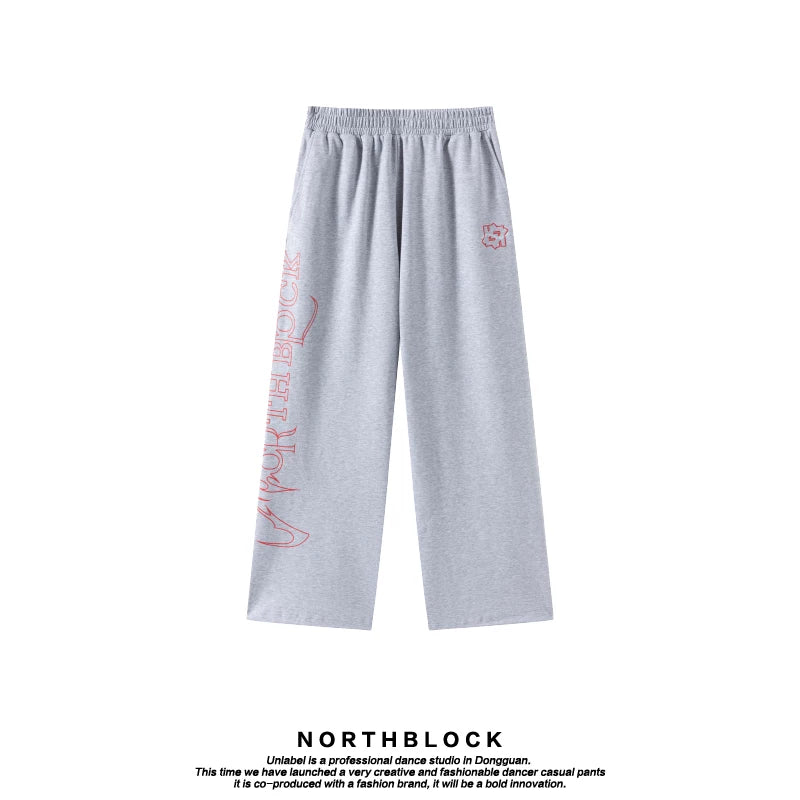 NorthBlock Letter-printed Straight Casual Sweatpants