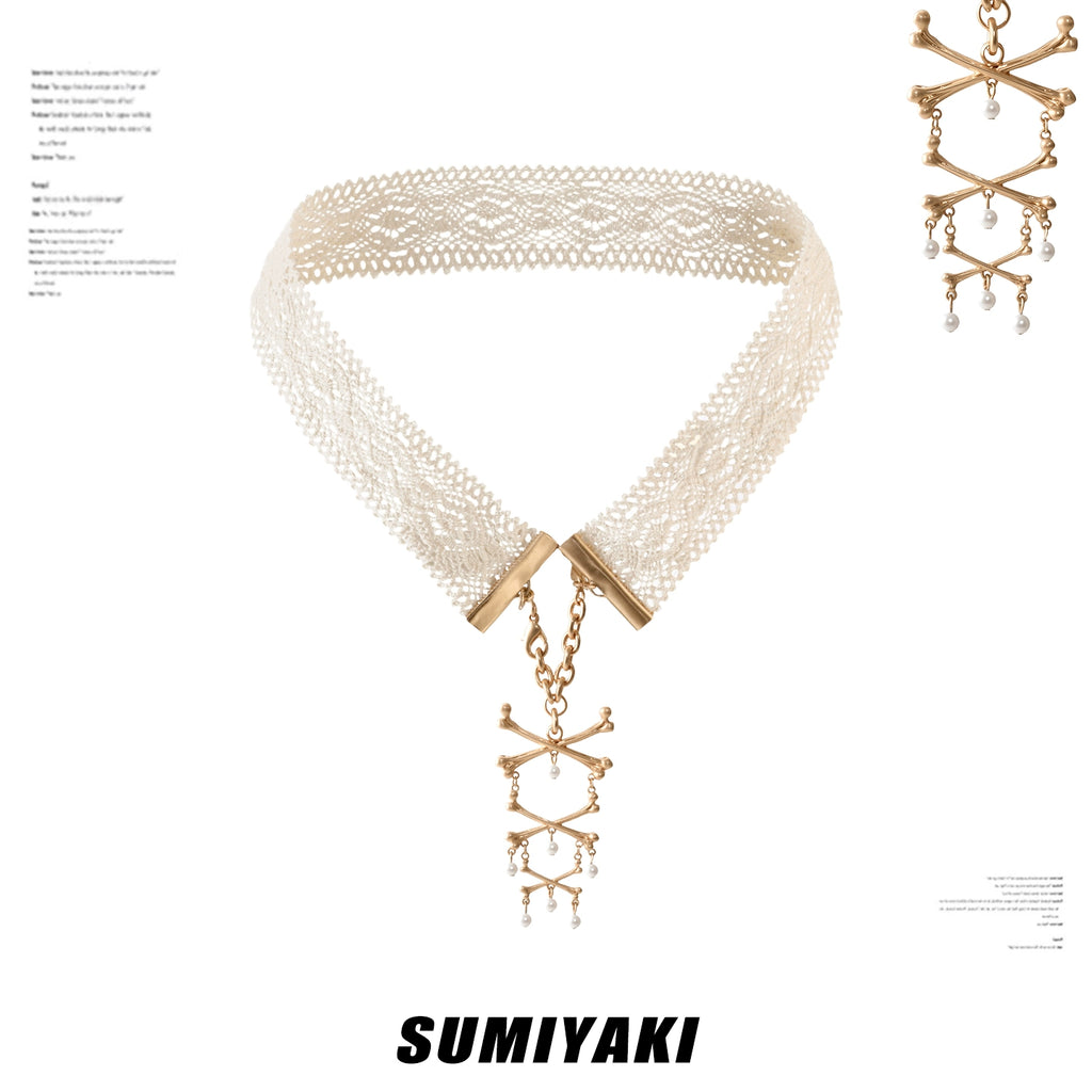 SUMIYAKI Lace Retro Style Necklace