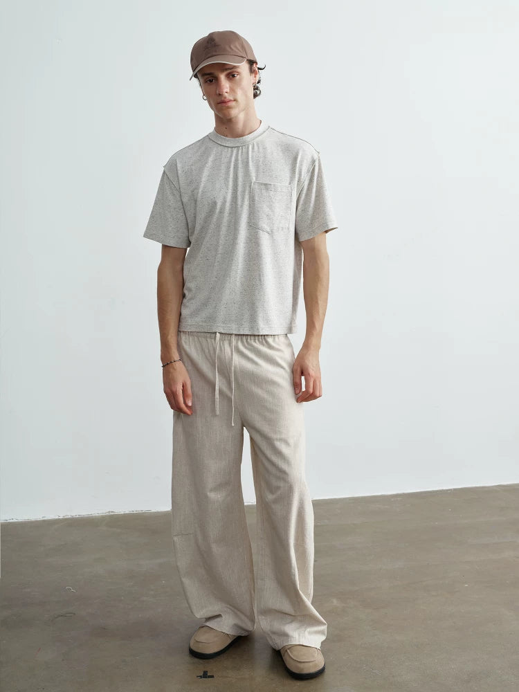 VLABMADE Slack Vacation Soft Waxy Short Wide Tee