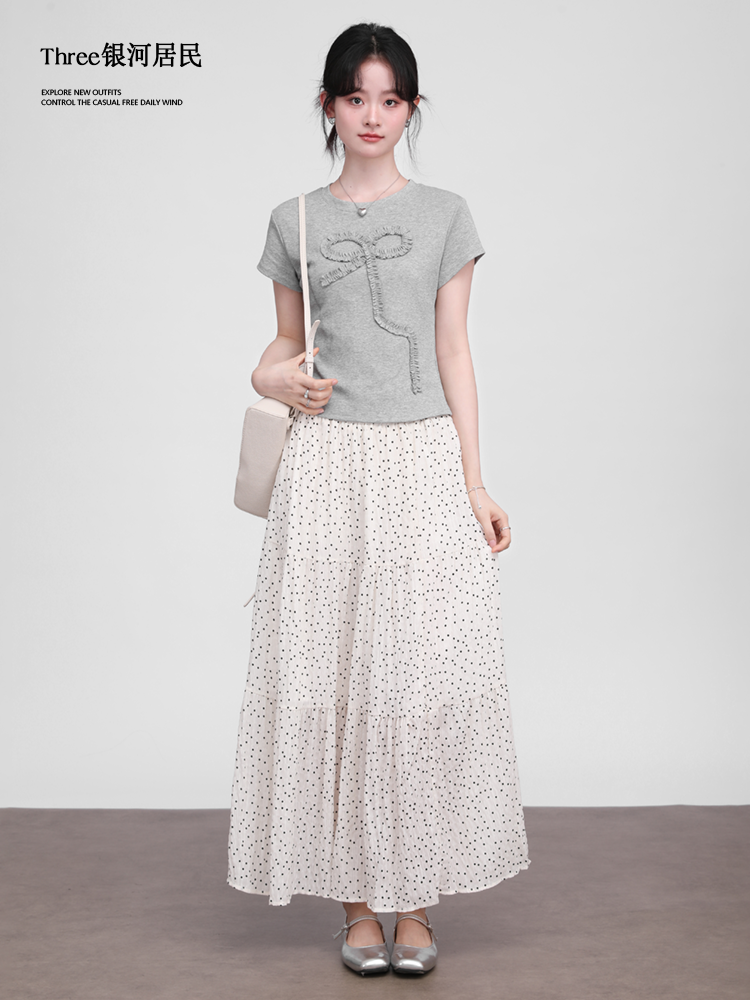 Three High Waist Polka Dot Skirts