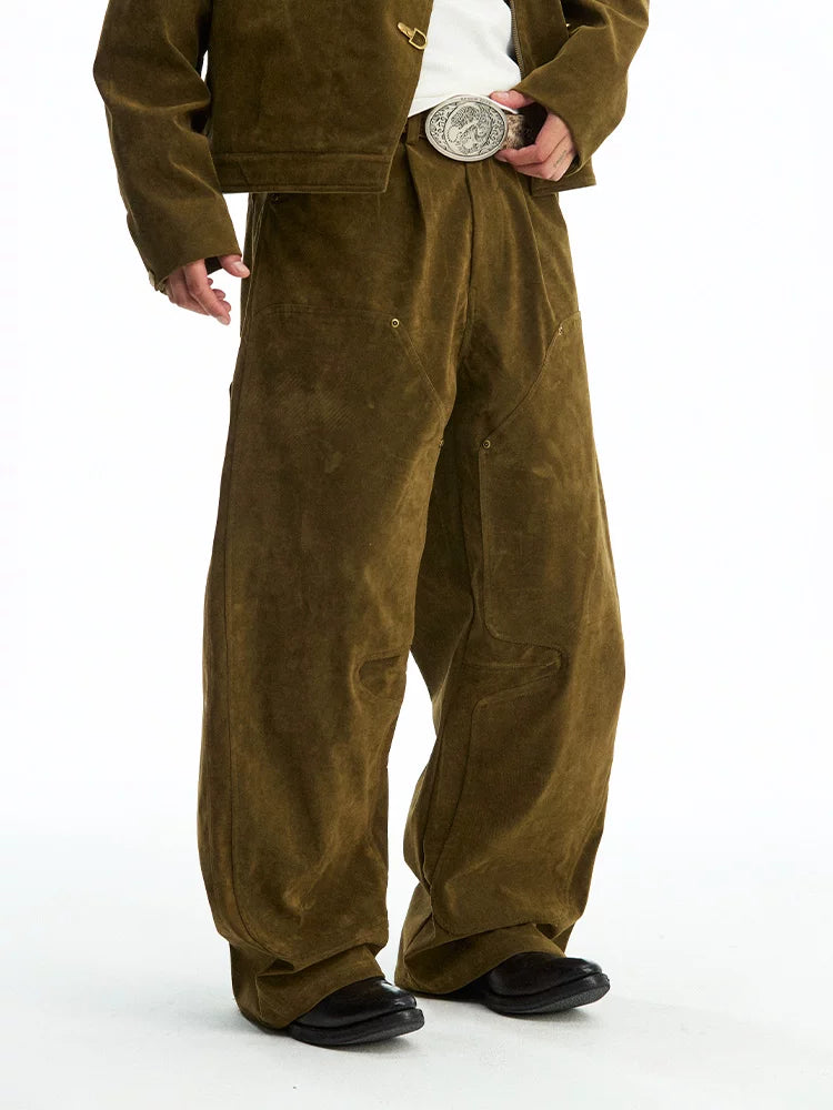 CoosRetro Suede Rivet Premium Trousers