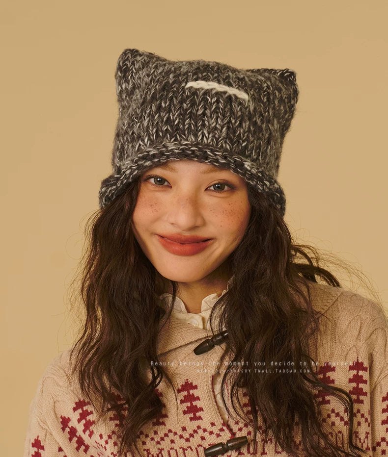 YORSOY Vintage Knitted Thermal Beanie
