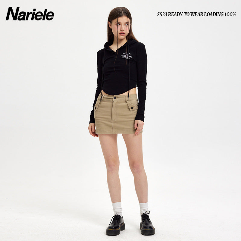 Nariele Sexy Halter Strap Short Long Sleeve
