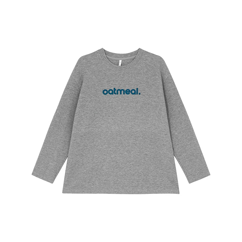 Kano Letter Foam Printed Waffle Long Sleeve