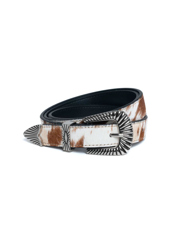 DYZZYMOTIF Retro Cow Pattern Belt