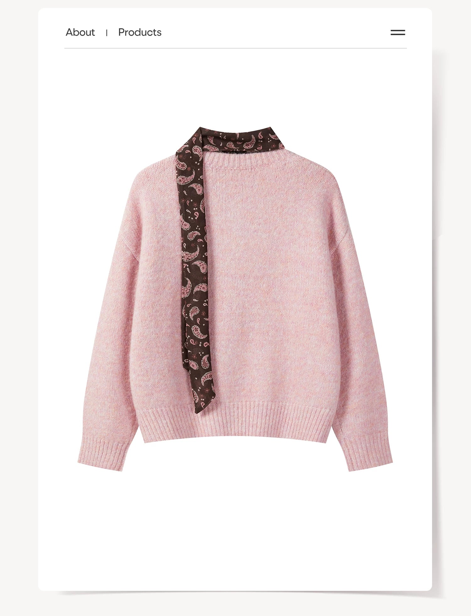 Cantonstory Lazy Style Slim and Thin Knitted Sweater