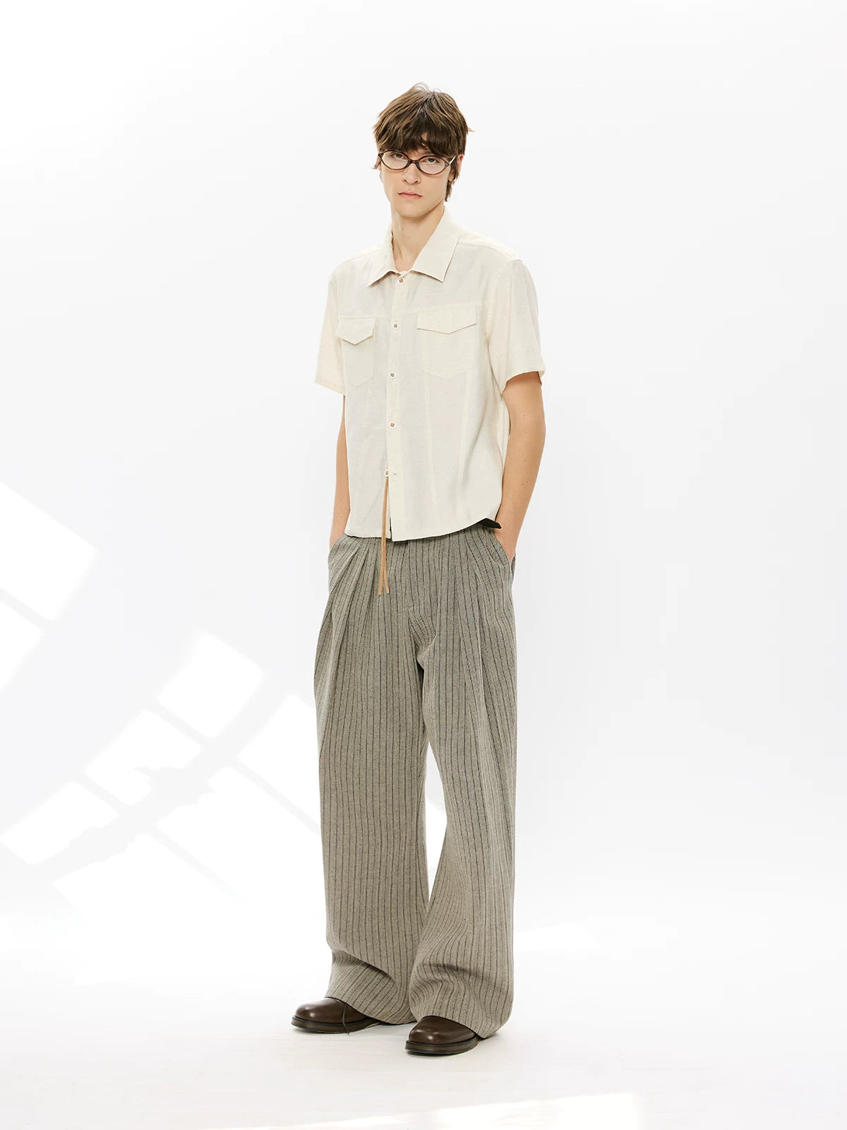 KREATE Contrasting Streamer Casual Shirt