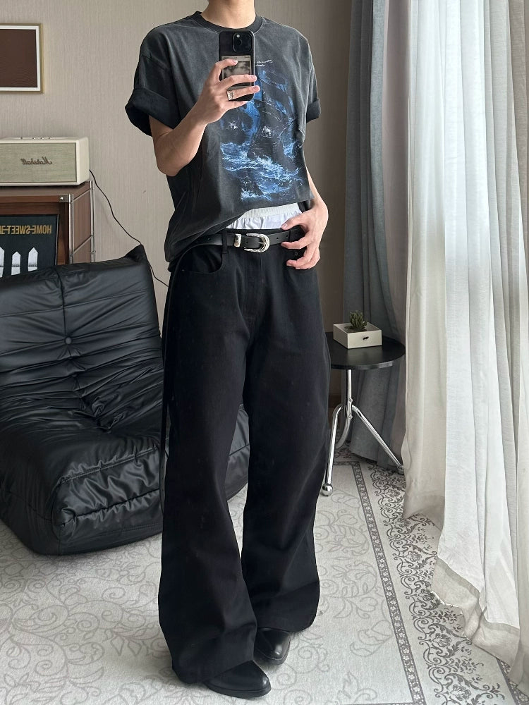 TumBlerine "Bermuda Triangle Mystery" Vintage Portrait Print Tee