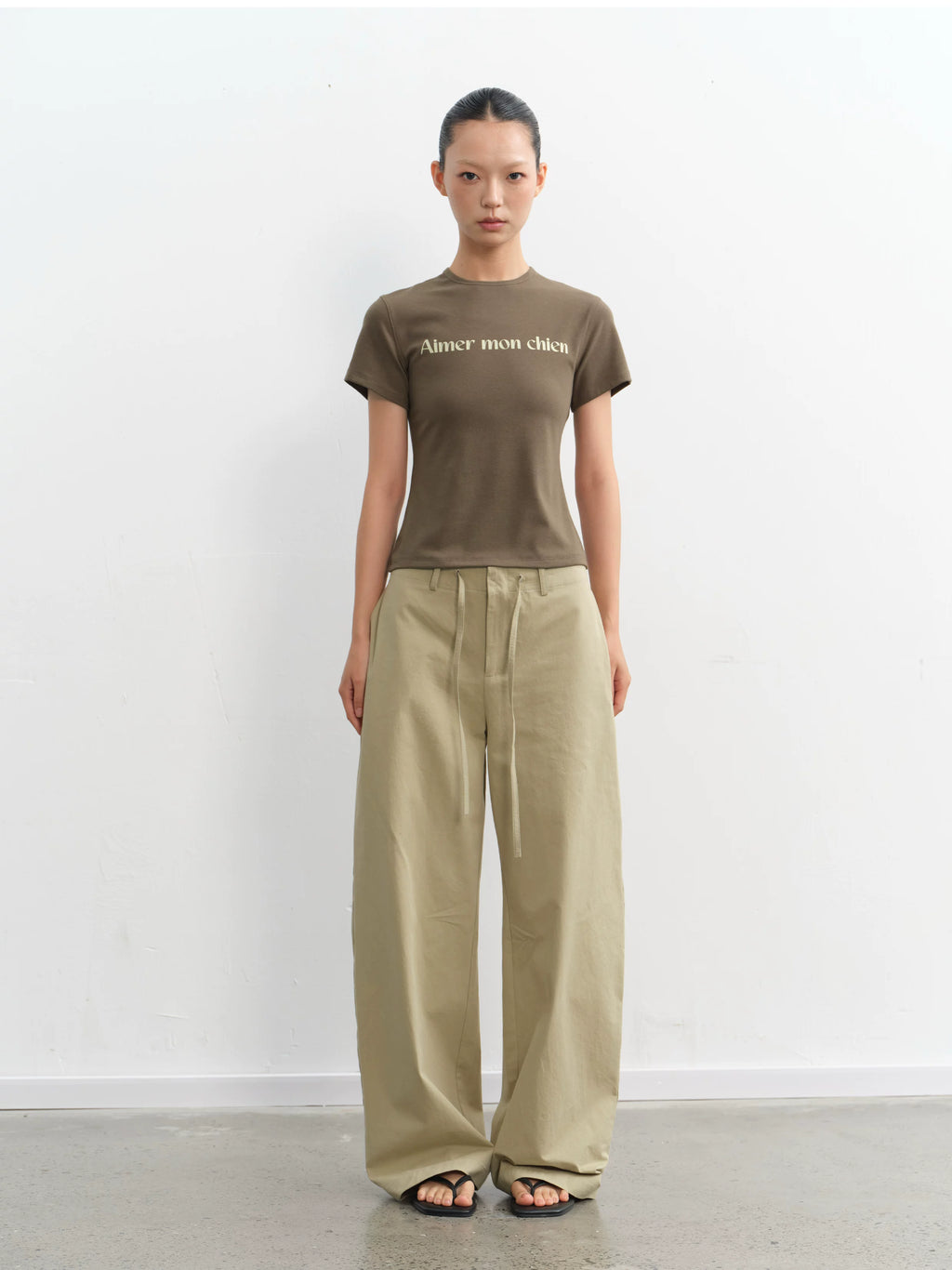 LINY LIBERTY Slim Fit and Thin Front Shoulder Tee