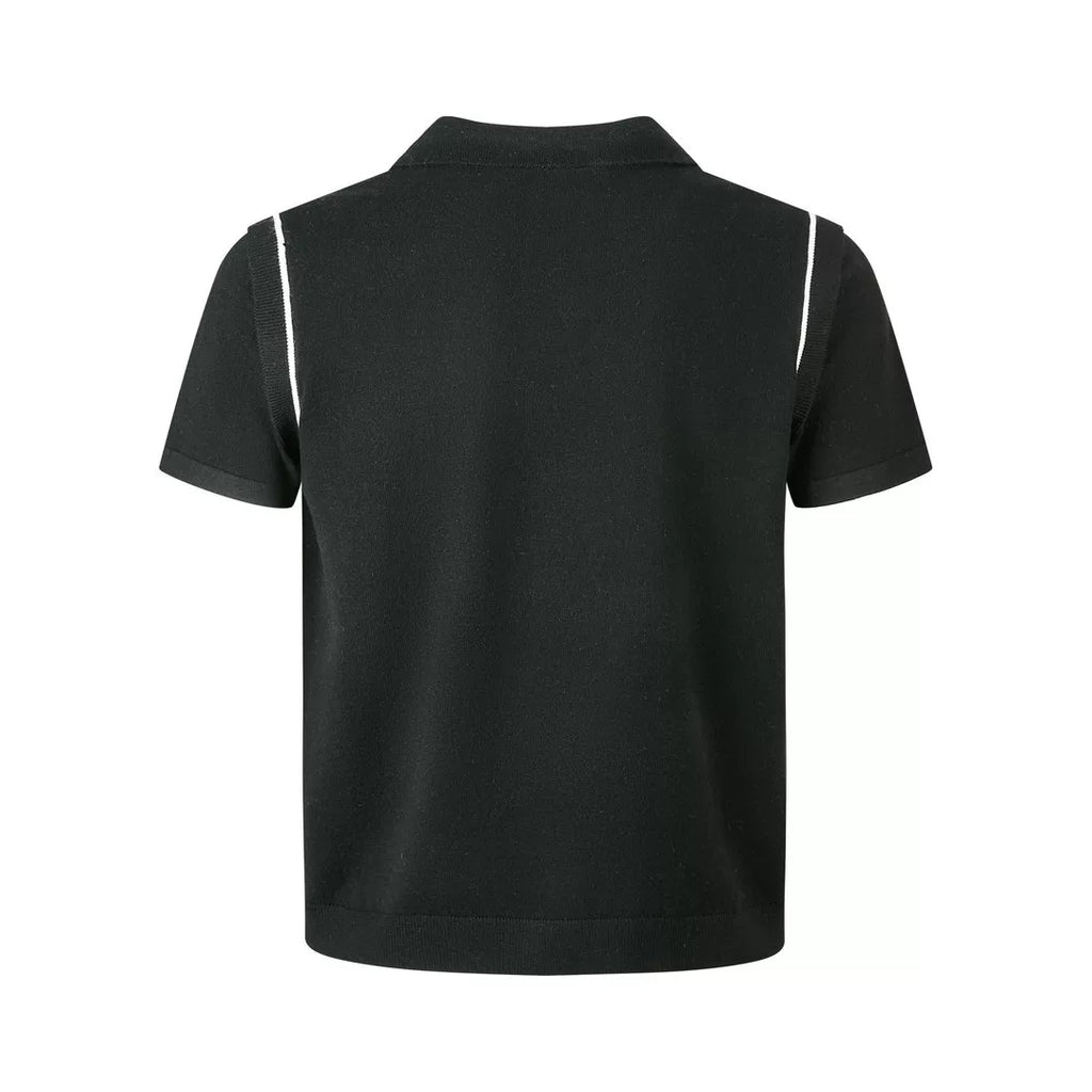 EME Retro Loose Lapel Tee