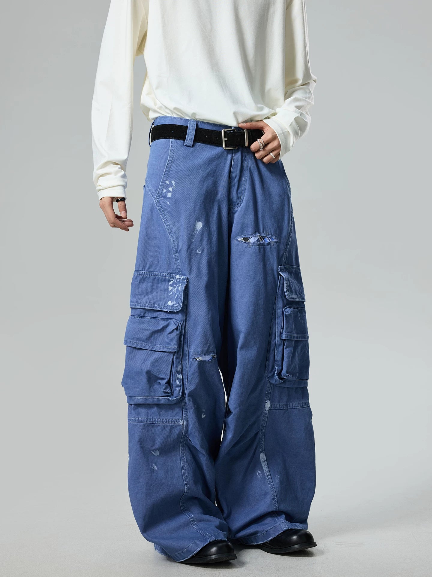 BTSG Vintage Washed Ink Wide Leg pants