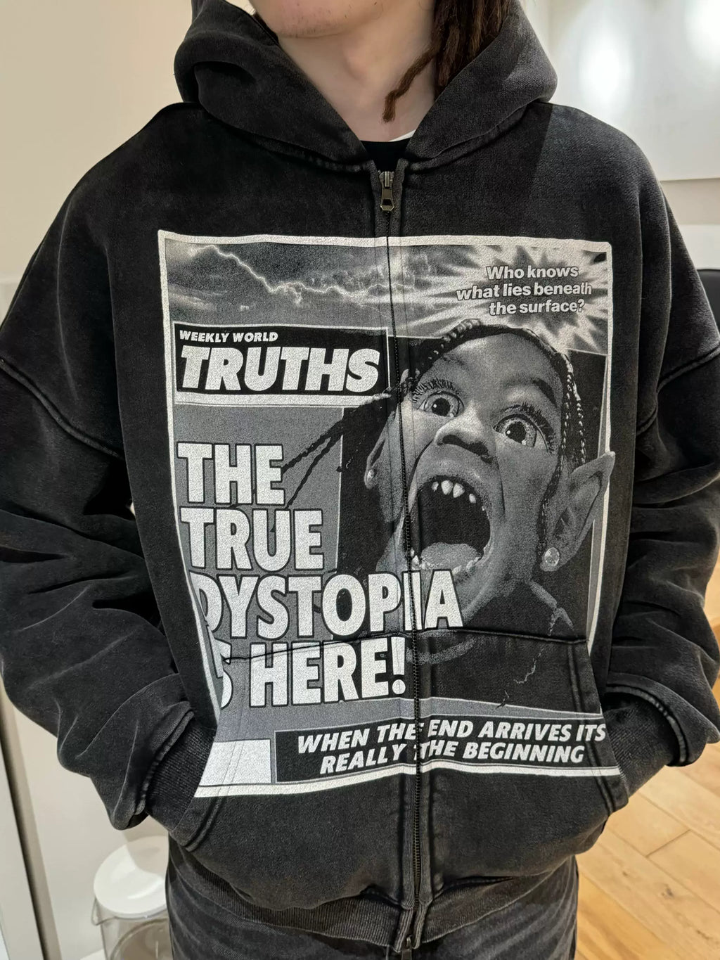 DKNT Fleece Washed Old Heavy Hoodie