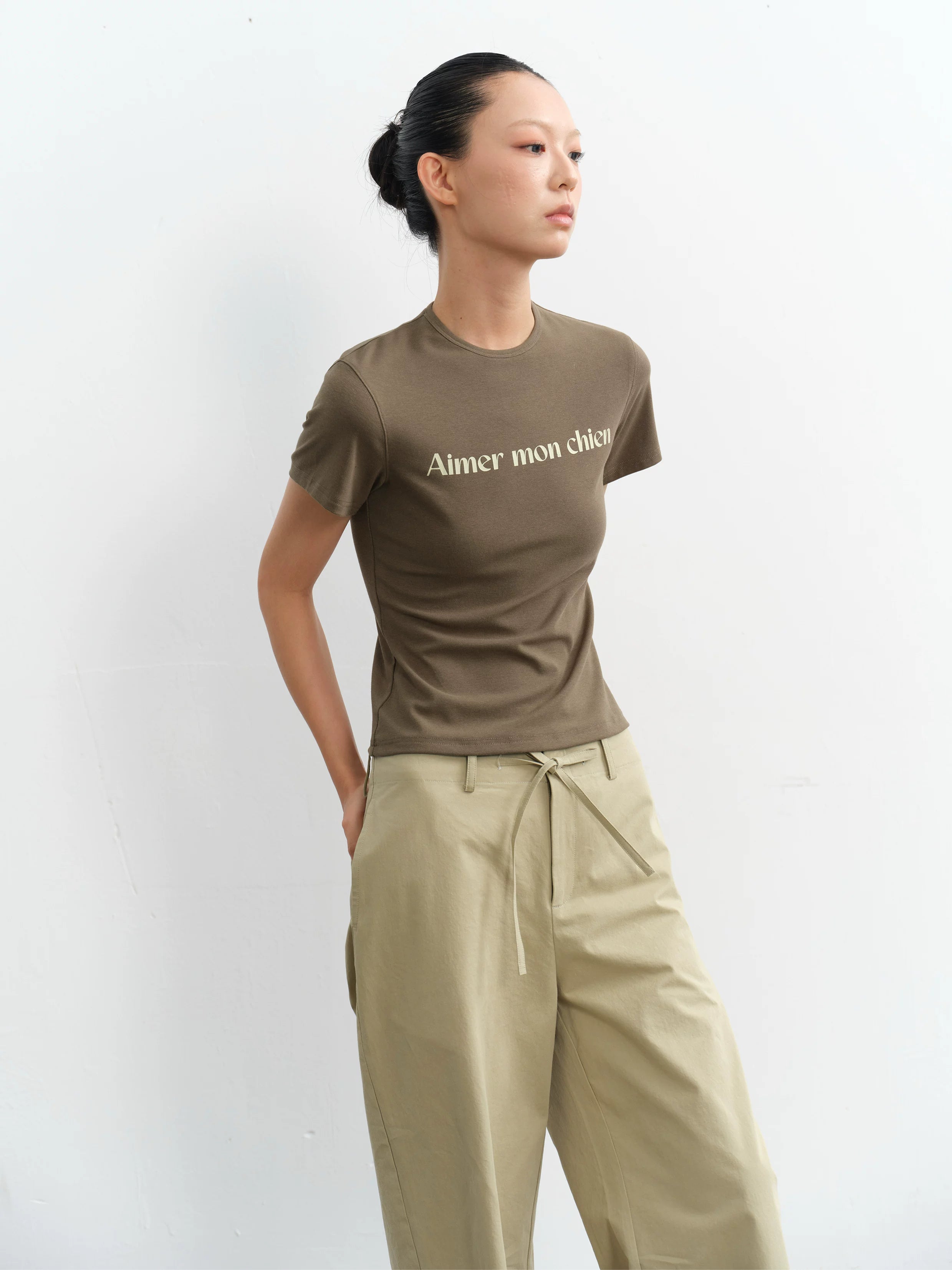 LINY LIBERTY Slim Fit and Thin Front Shoulder Tee