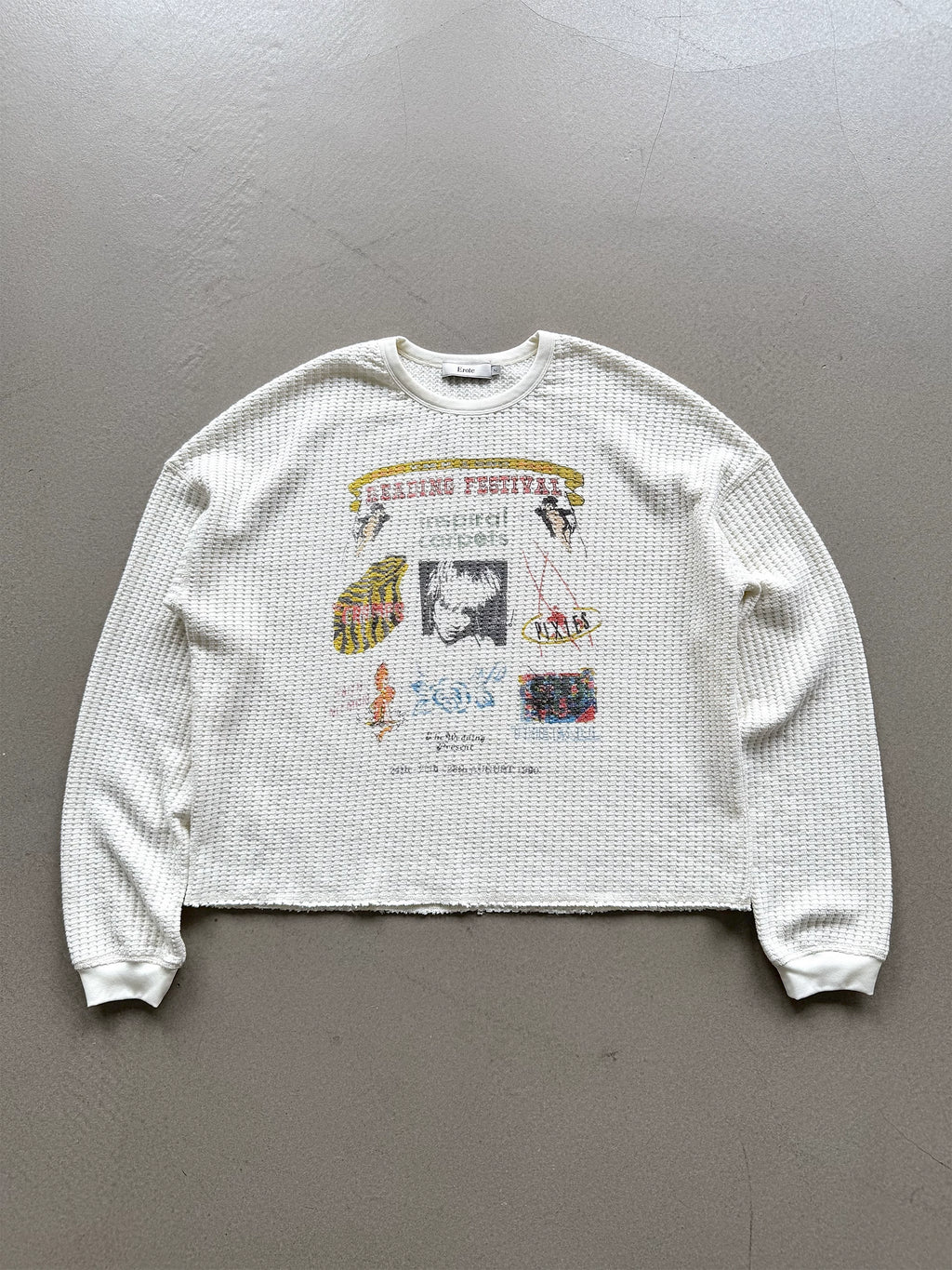 Erole Waffle Digital Printed Pullover Sweater