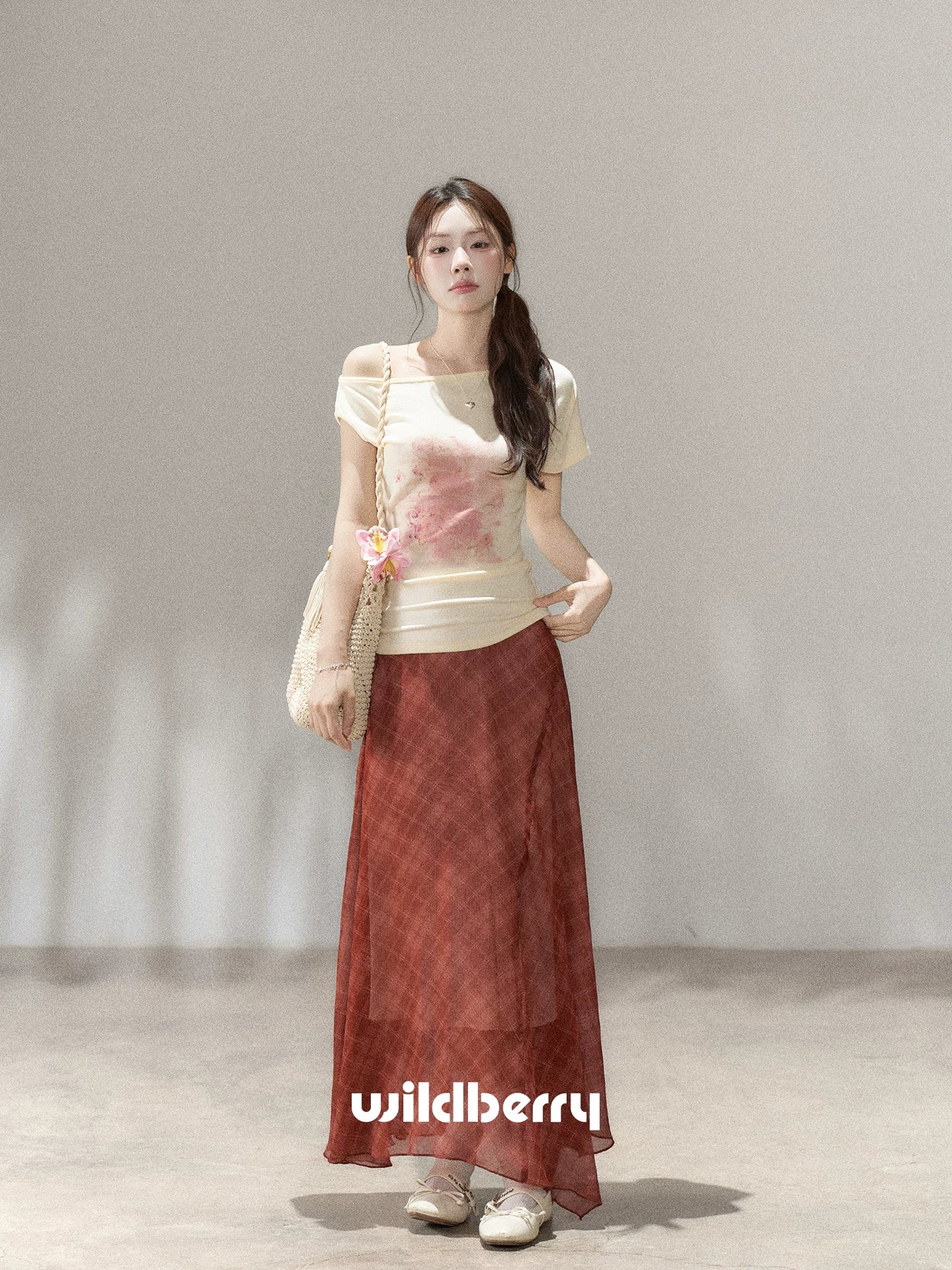 Wildberry Plaid High Waist Dress