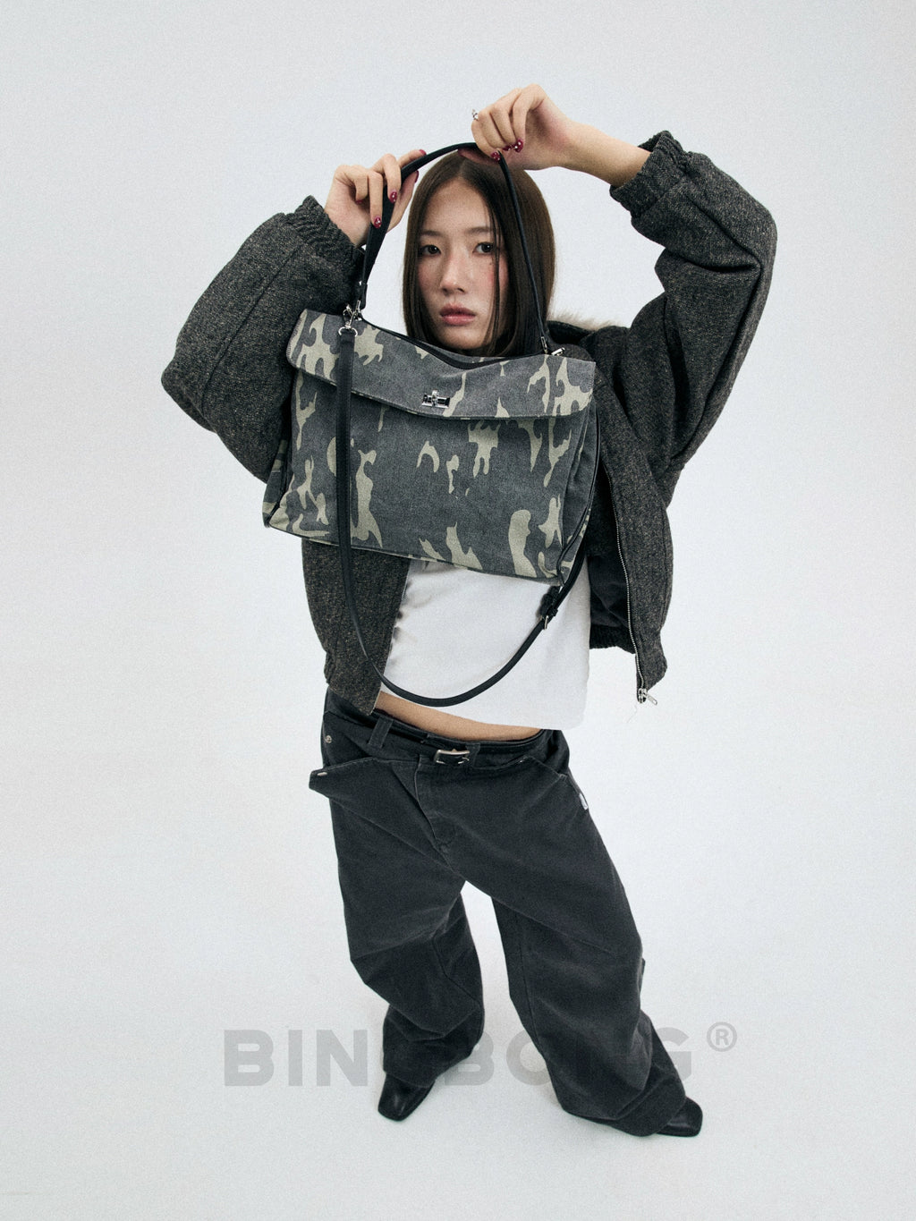 BINGBONG Vintage Canvas Underarm Bag