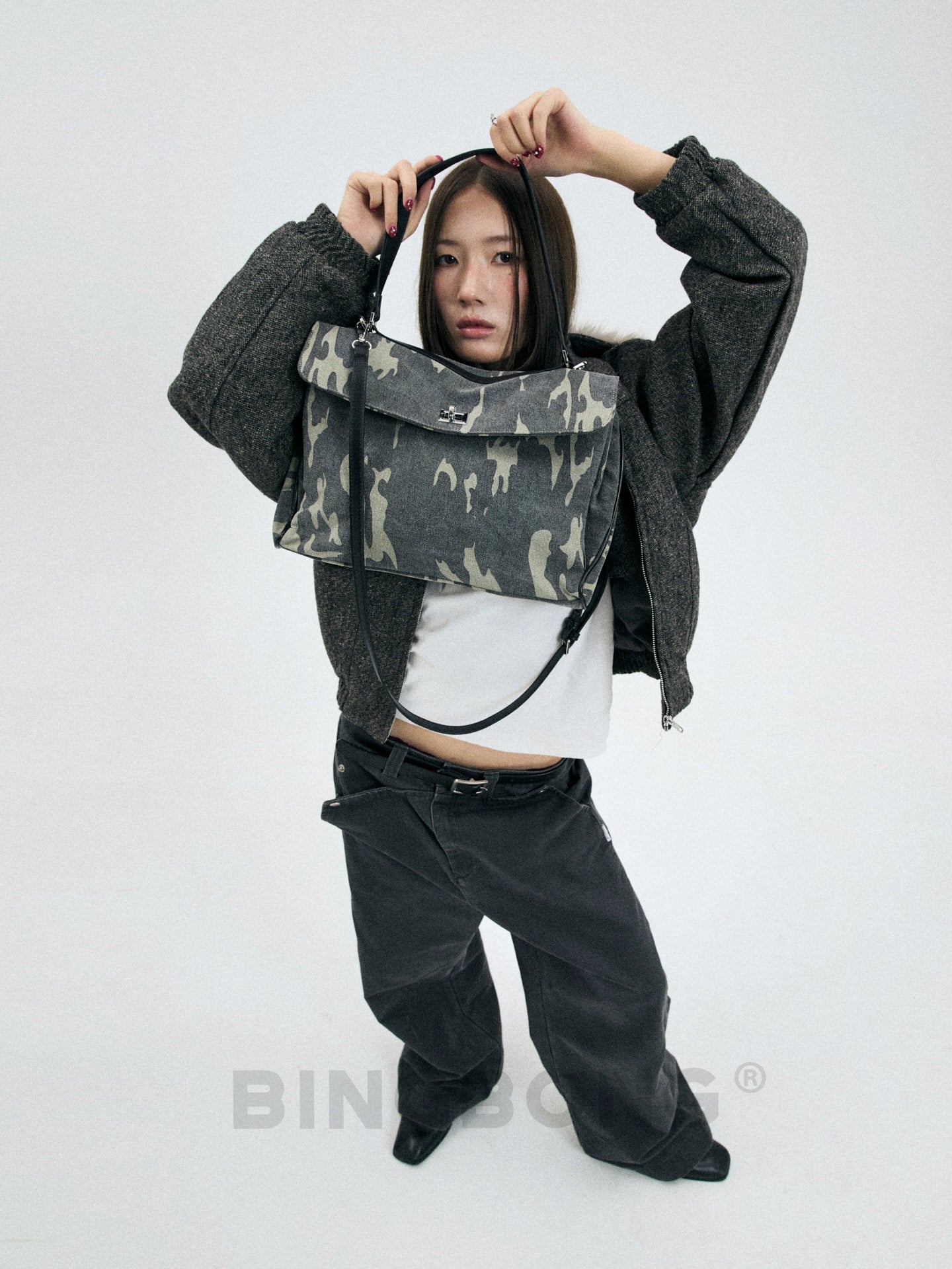 BINGBONG Vintage Canvas Underarm Bag