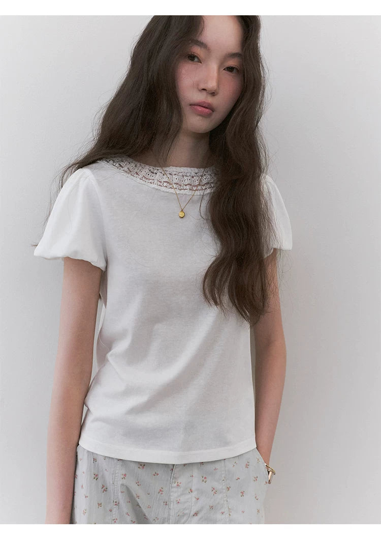 VOOE Lace Sweet Lace Slim Tee