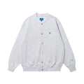 BENT IDEA Crew Neck Loose Baseball Sweater Jacket
