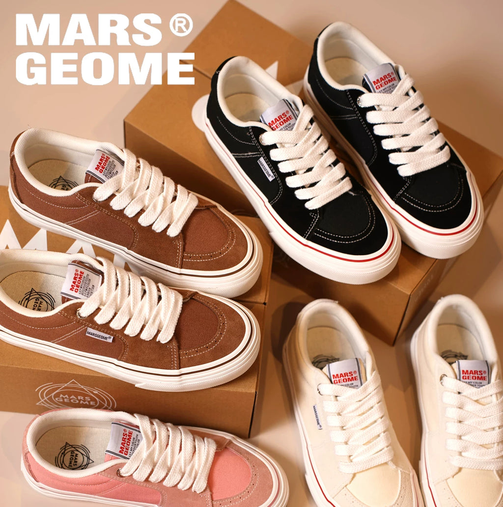 MARS GEOME Versatile Men's and Women's Low-top Spliced Board Shoes