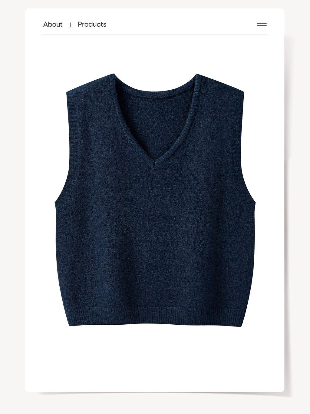 Cantonstory Vintage V-Neck Knitted Vest