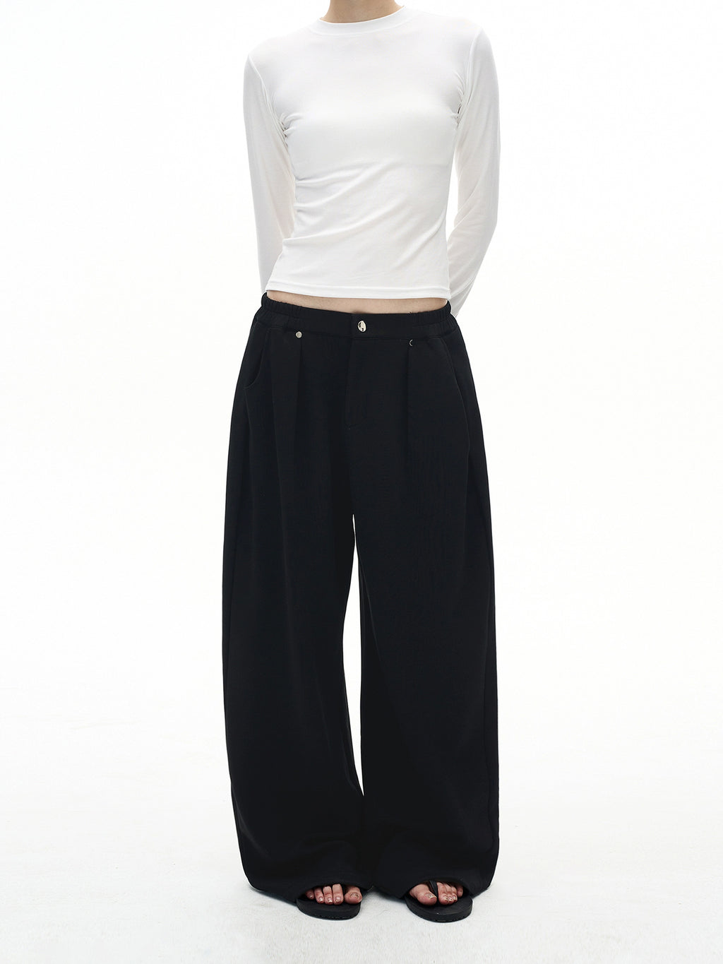 MADWITCH Loose Versatile Double-pleated Casual Pants