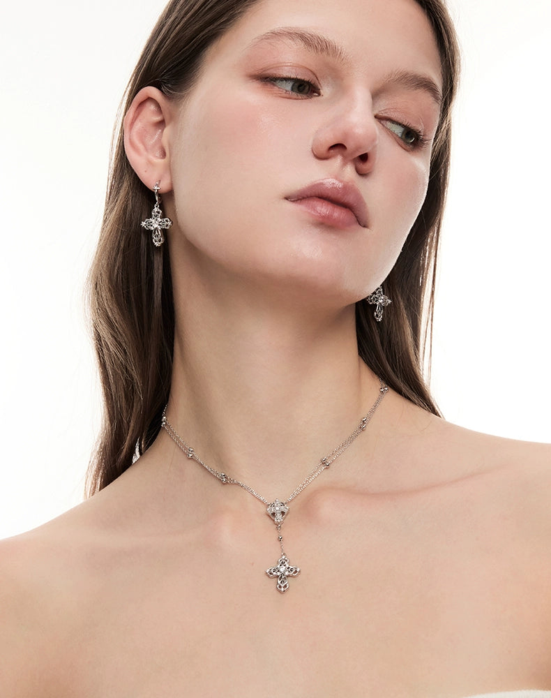 BULUBULU Pendant Cross Double Necklace