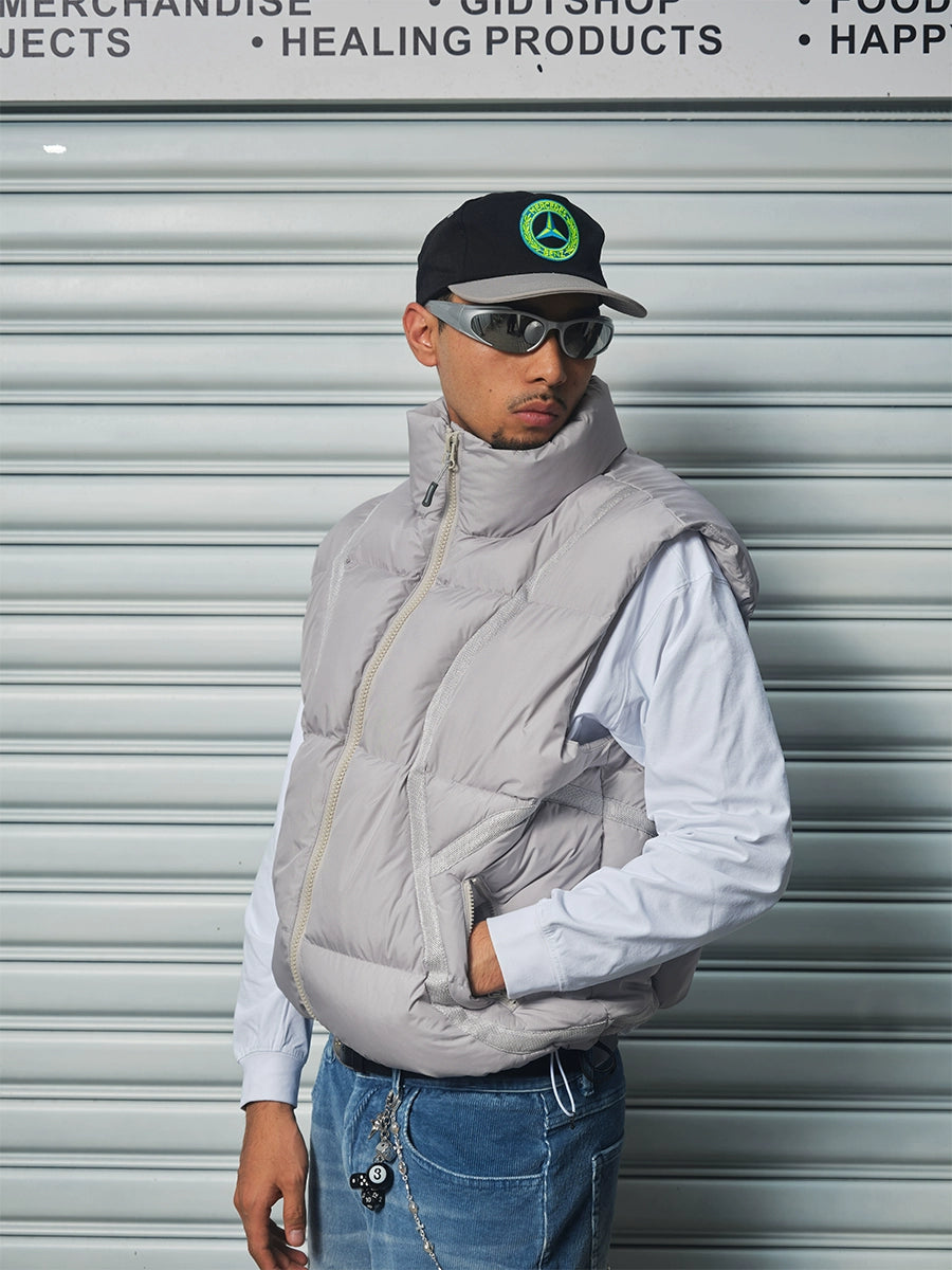 ComicTree Webbing Stand-up Collar Cotton Vest