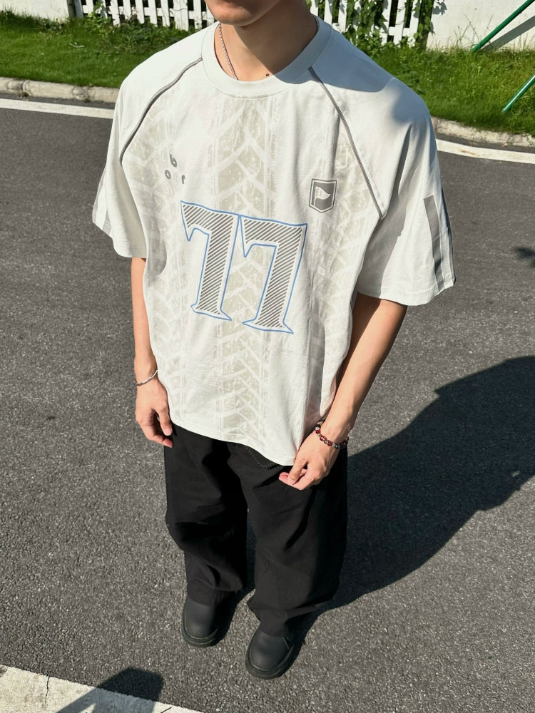 BeOurRule Vintage Tire Striped Sports Tee