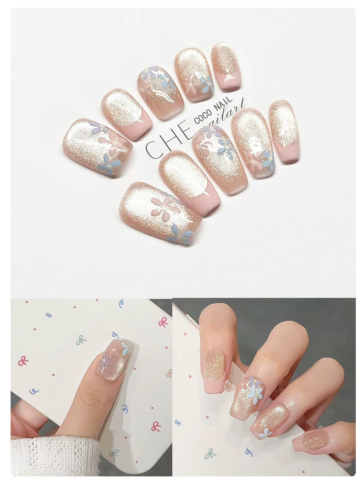CoCo Short Gentle Temperament Advanced Sense Handmade Manicure Wear Nail