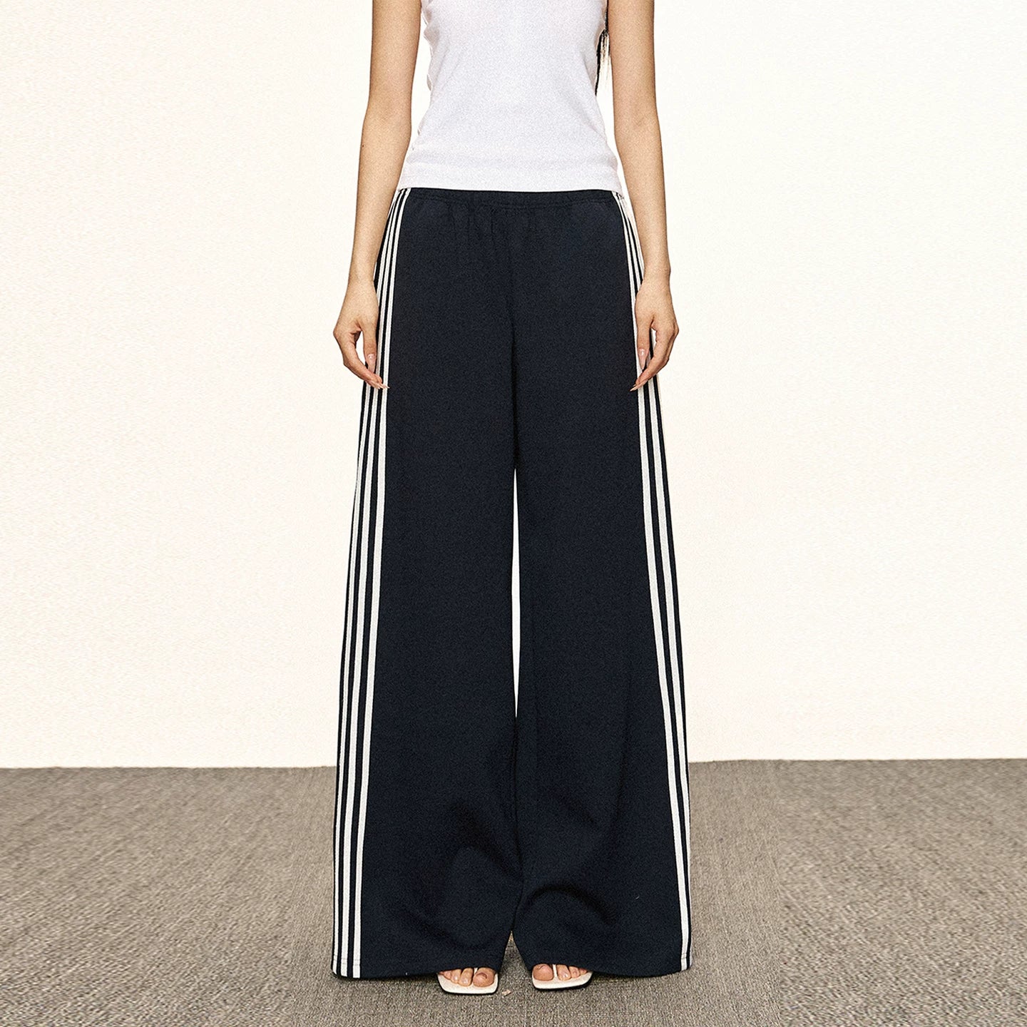 Cherry Melody | 420g Heavyweight Vintage Side Stripe Track Pants