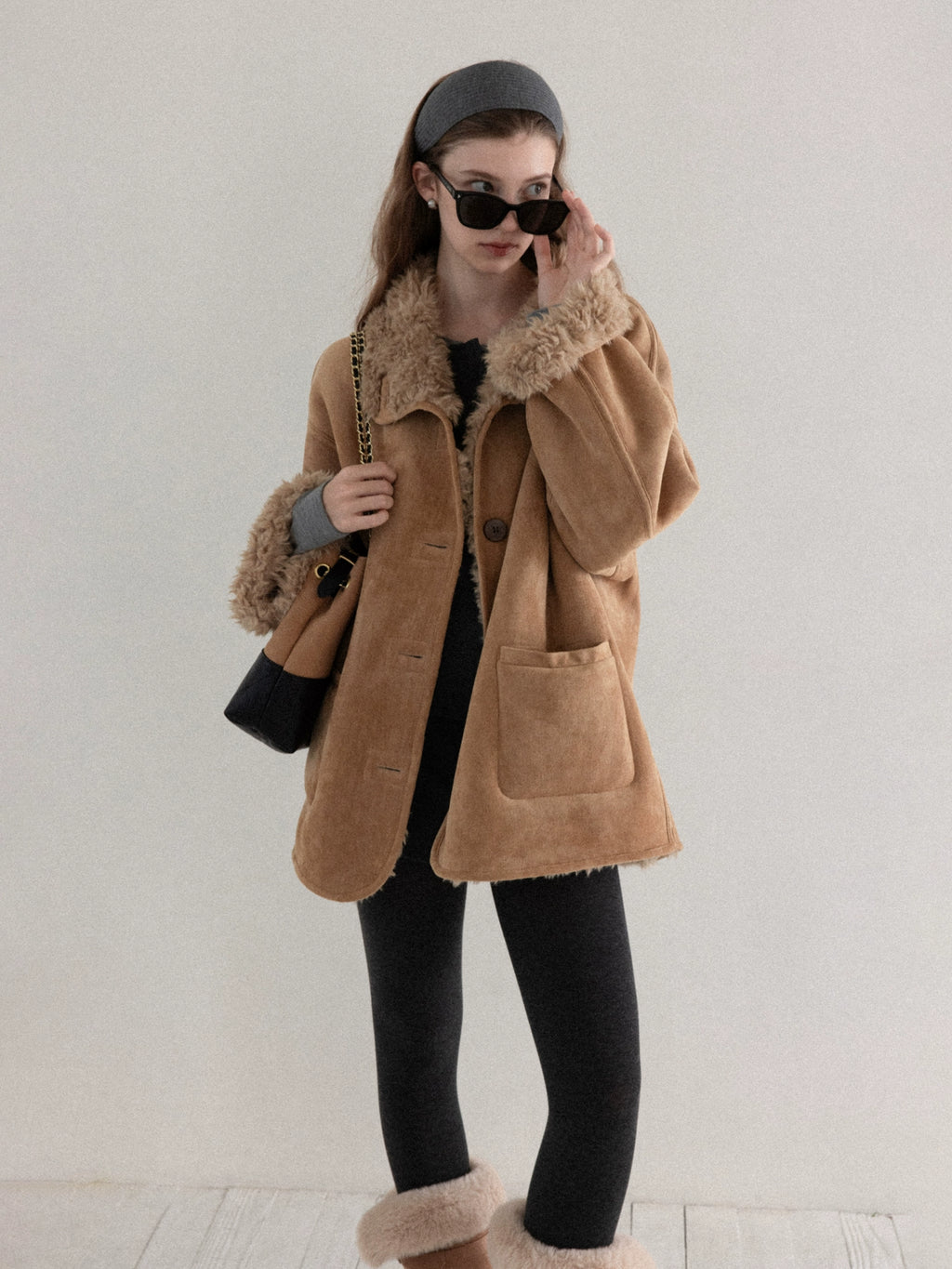 Cantonstory Korean Retro Vibe Warm Plush Jacket