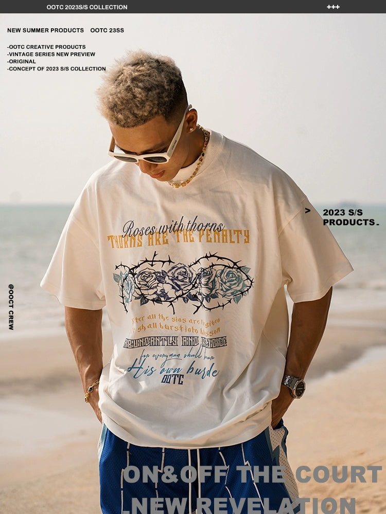 OOTC Thorn Rose Vintage Printed Tee