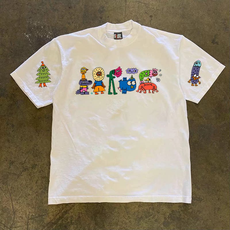 UPUPXIA  Casual Versatile Crew Neck Tee