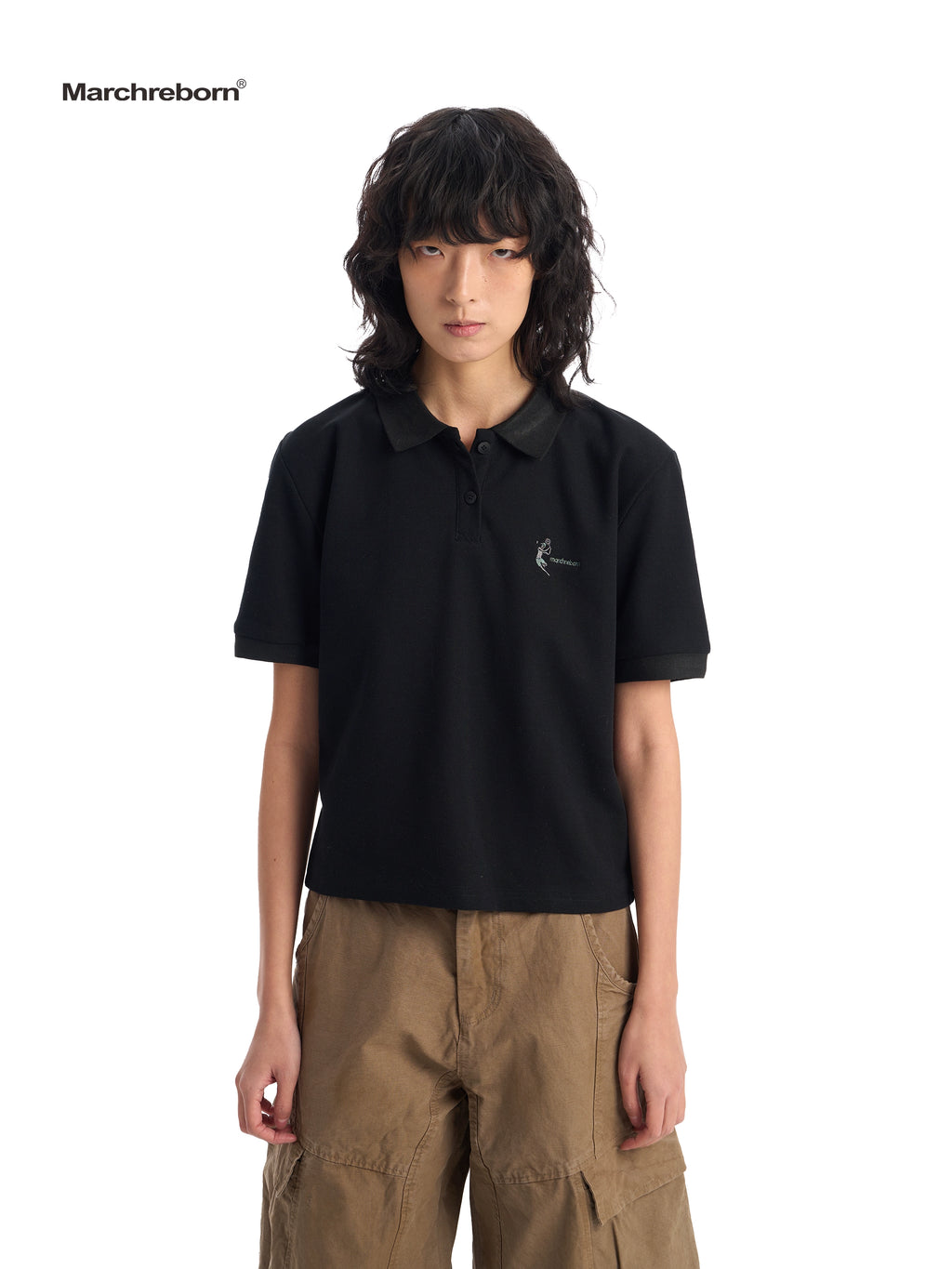 March Embroidered Flying Man Basic POLO Shirt
