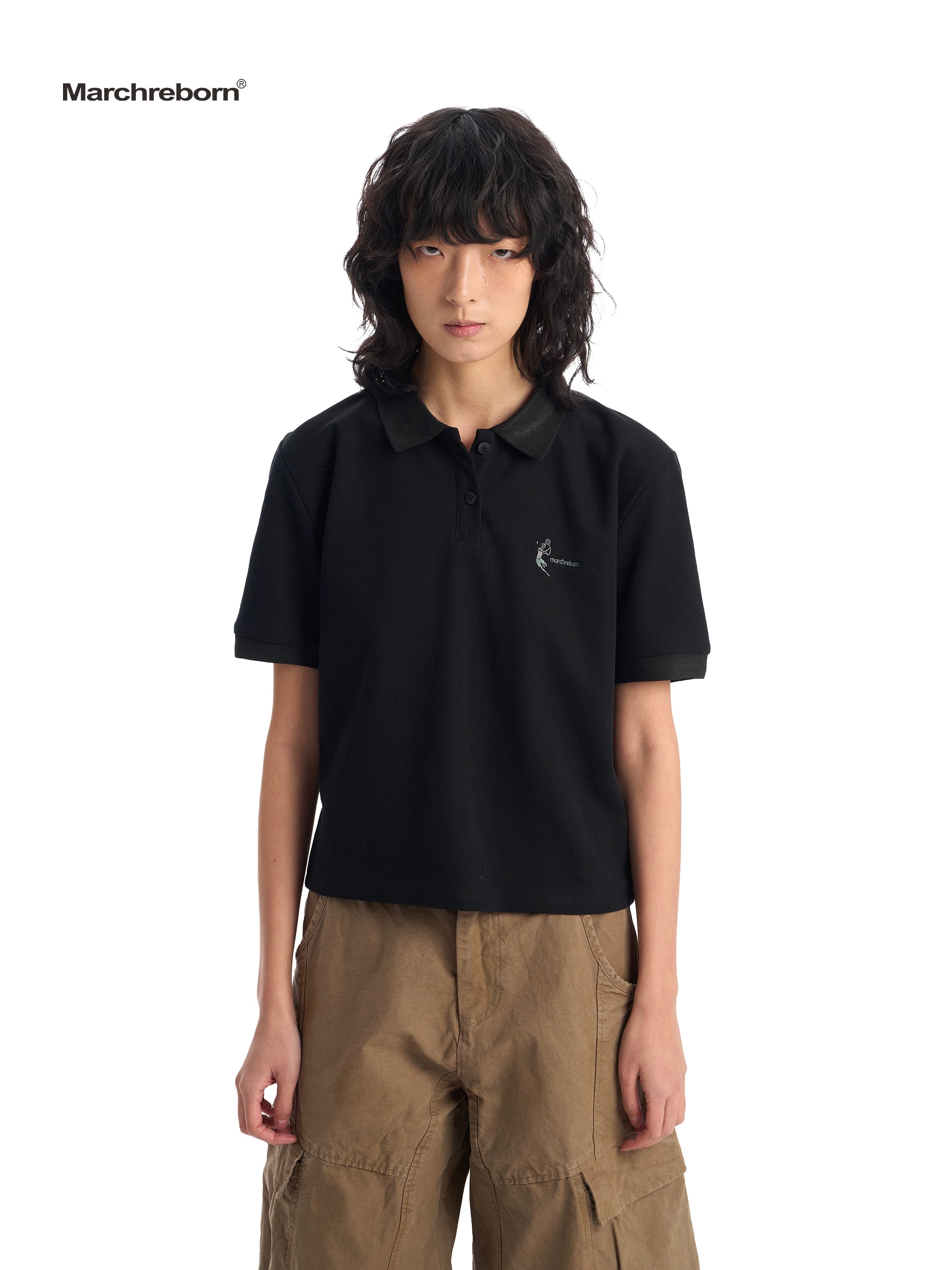 March Embroidered Flying Man Basic POLO Shirt