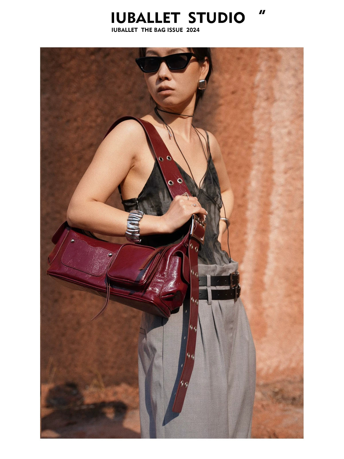 IUBALLET Leather Shoulder Messenger Bag