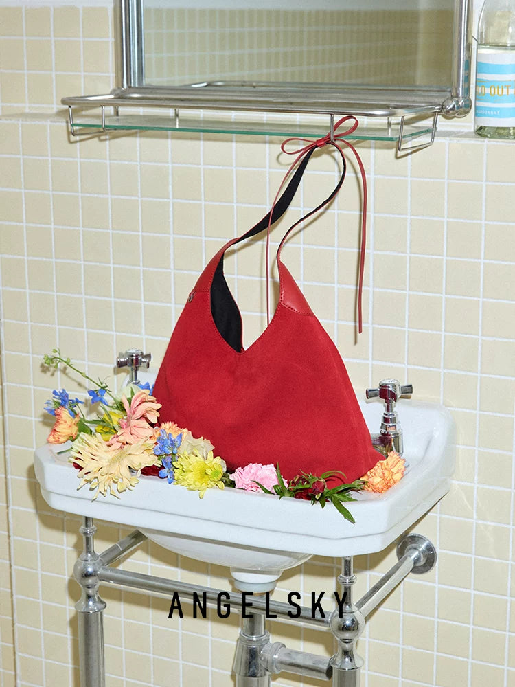 ANGELSKY Simple Bow Design Feeling Armpit Bag