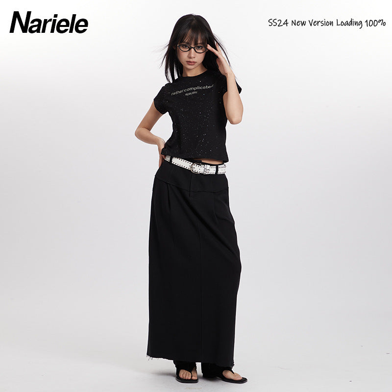 Nariele Reflective Letter Print Gypsy Tee