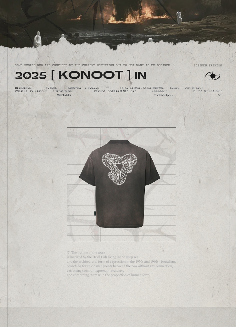 KONOOT Awakening Snake Washed Old Silhouette Tee
