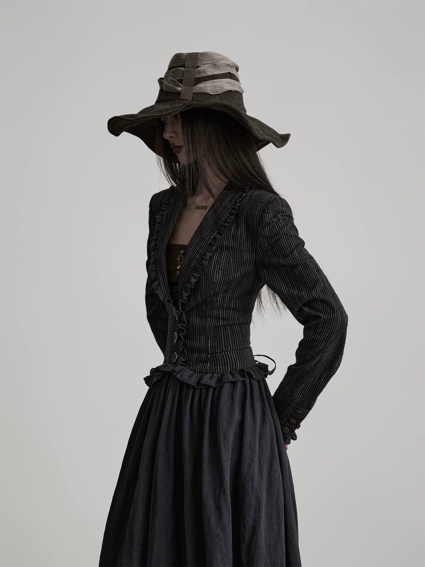 INDULGE Splicing Strap Waist Dress