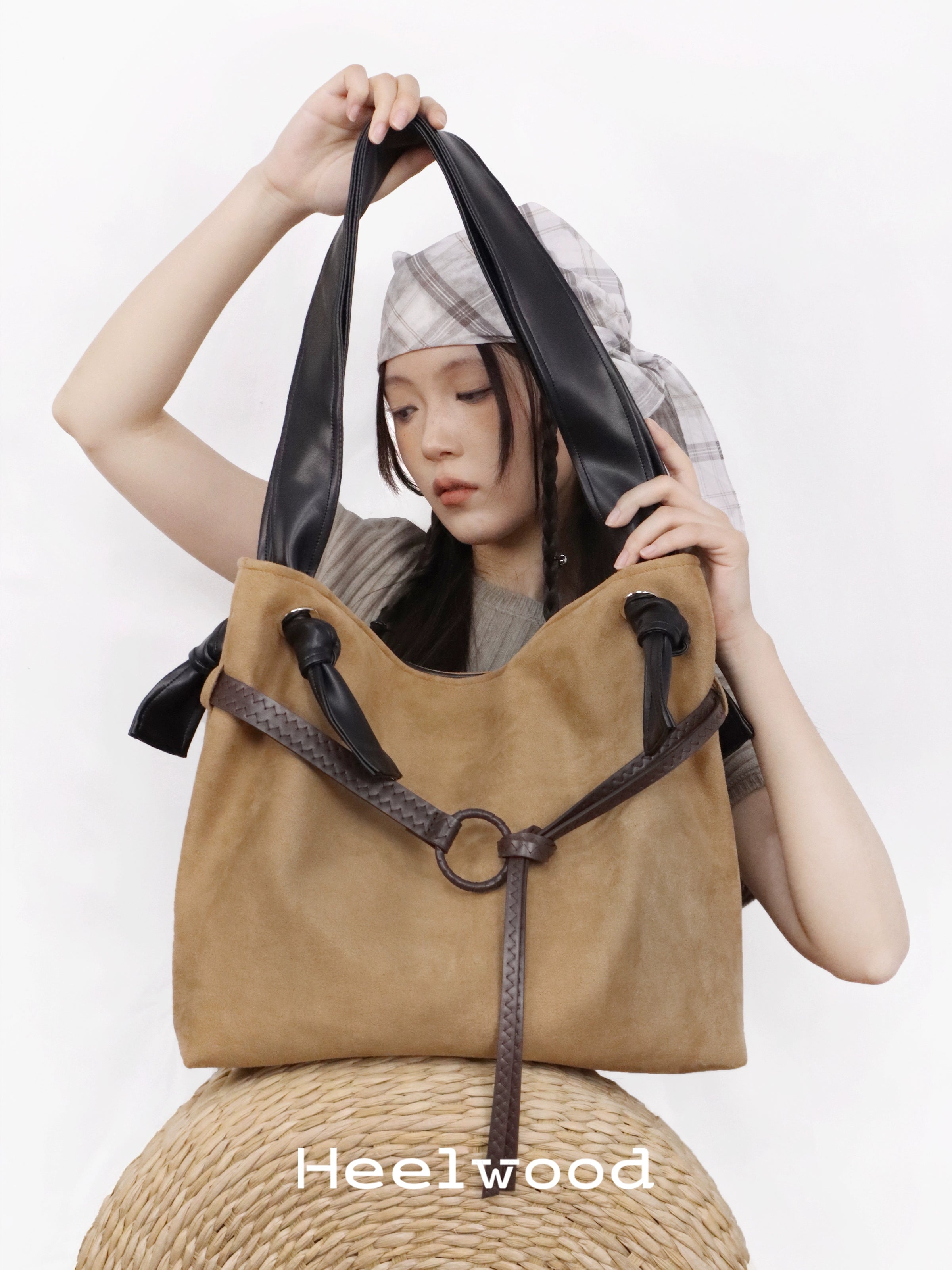 Heelwood Contrast Shoulder Tote Bag