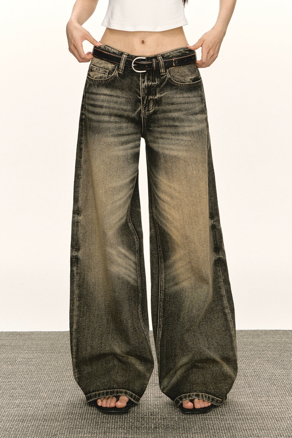 Ariseism Retro Wide Leg Jeans