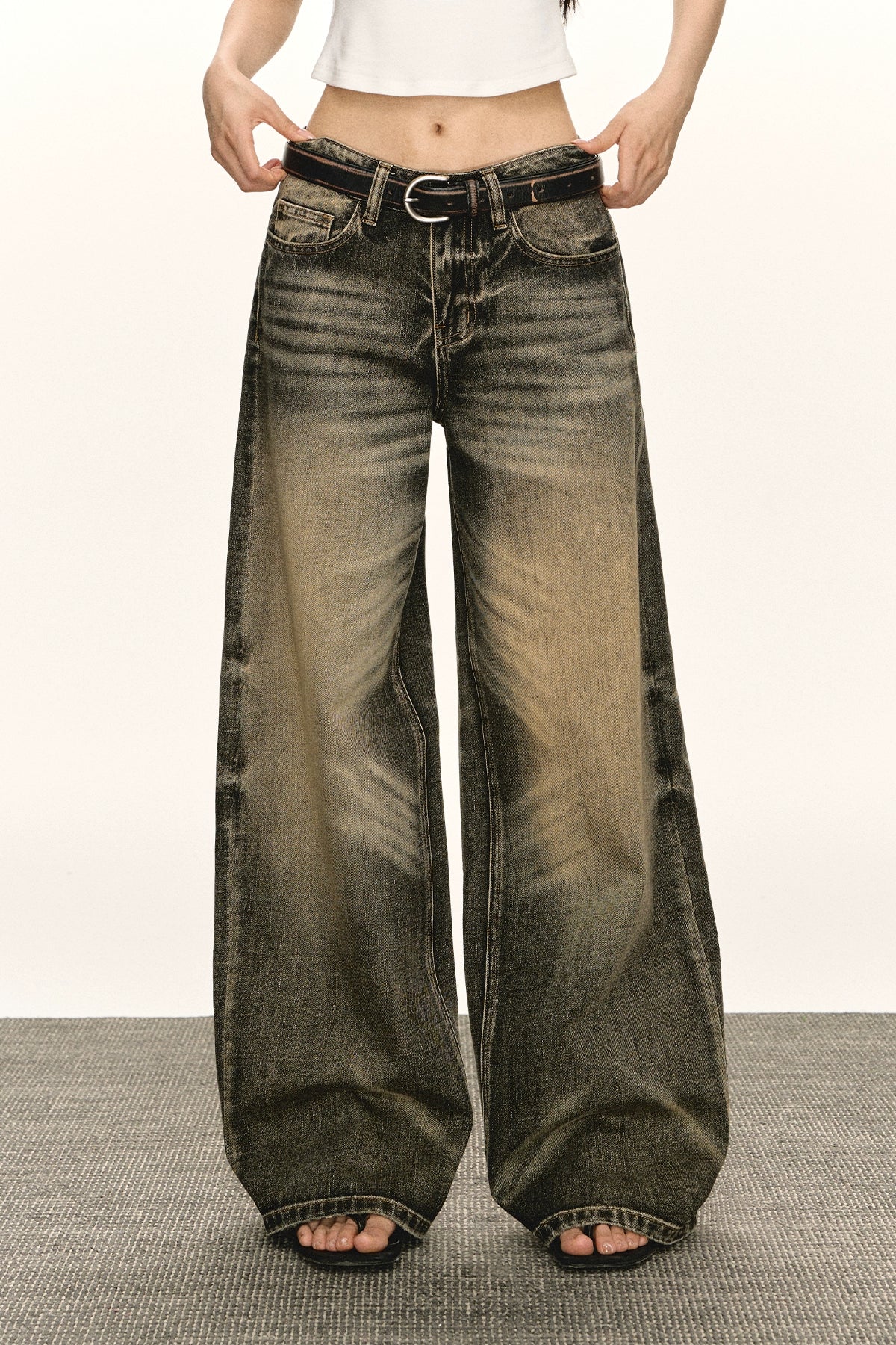 Ariseism Retro Wide Leg Jeans