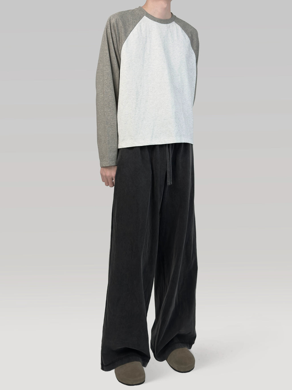 PLUS NO LOGO Loose Wide-leg Casual Trousers
