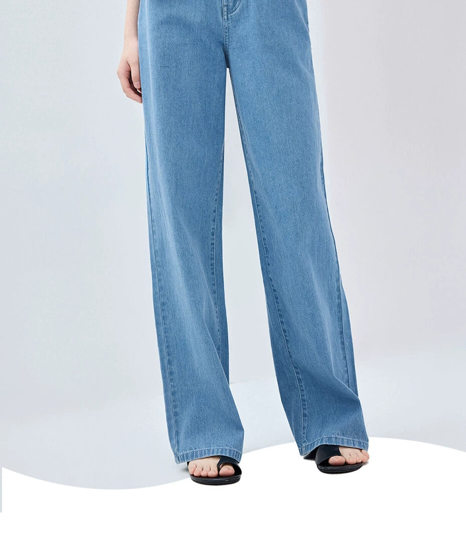 Giordano Slims Down Mid-rise Wide-leg Denim Trousers